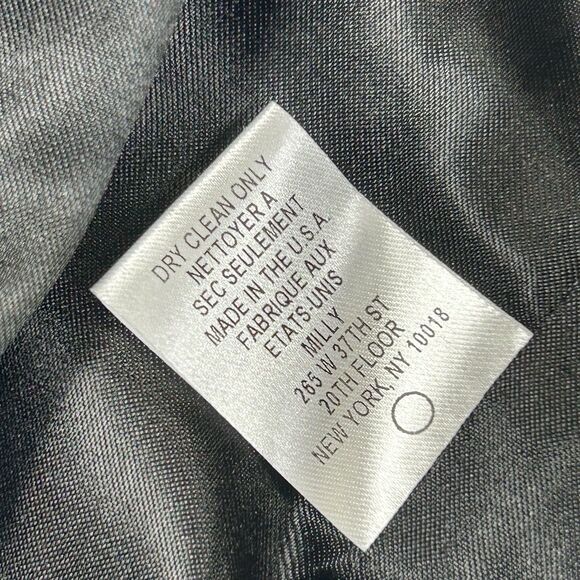 Milly of New York An Original Womens 8 Wool Blend Jacket Polka Dot Black White - Picture 8 of 16